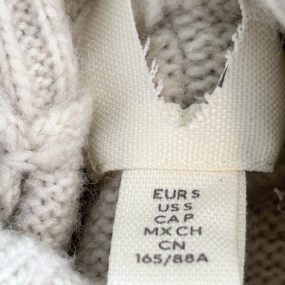 H&M Knit Wool-Blend Dress Women's Size Small Light Gray - Picture 4 of 6